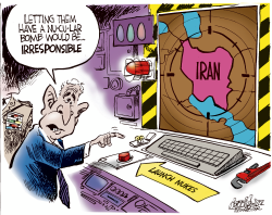 BUSH MAY NUKE IRAN by Patrick Corrigan