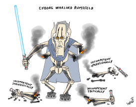 CYBORG WARLORD RUMSFELD by Stephane Peray