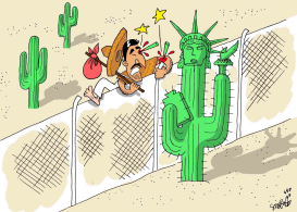 ANTI- IMMIGRATION CACTUS by Stephane Peray