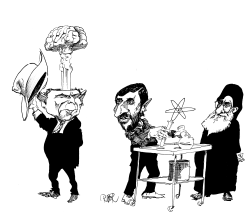 BUSH WITH NUCLEAR BRAIN IN IRAN by Riber Hansson