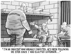 LOCAL IL-EX-GOVERNOR GEORGE RYAN'S FIRST DAY IN JAIL by RJ Matson