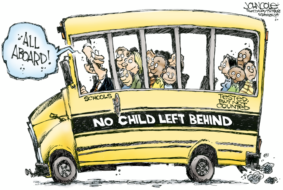  NO CHILD LEFT BEHIND TESTING   by John Cole