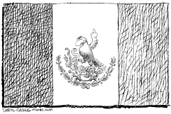 BANDERA MEXICANA ESTIRADA by Daryl Cagle