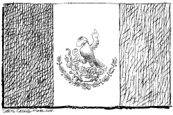 BANDERA MEXICANA ESTIRADA by Daryl Cagle