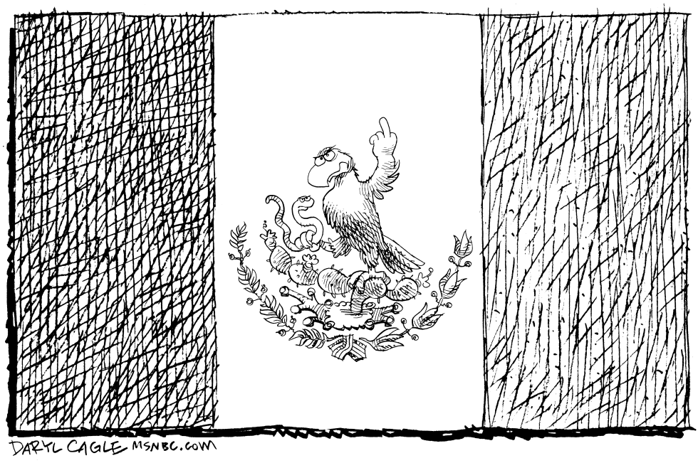  BANDERA MEXICANA ESTIRADA by Daryl Cagle