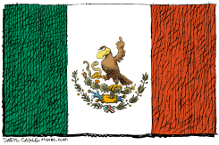 BANDERA MEXICANA ESTIRADA  by Daryl Cagle