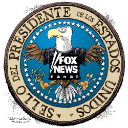 SELLO PRESIDENCIAL DE FOX NEWS  by Daryl Cagle