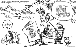 BIRD FLU PLAN by Mike Keefe