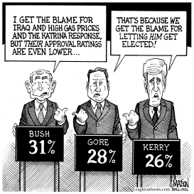 LOW APPROVAL RATINGS TRIFECTA by RJ Matson