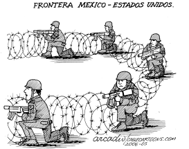 SOLDADOS DE USA EN FRONTERA CON MéXICO by Arcadio Esquivel