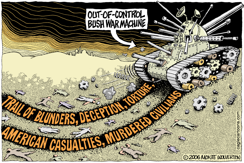  BUSH WAR MACHINE by Wolverton