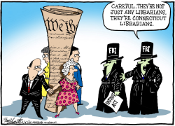 CONNECTICUT LIBRARIANS VS THE PATRIOT ACT by Bob Englehart