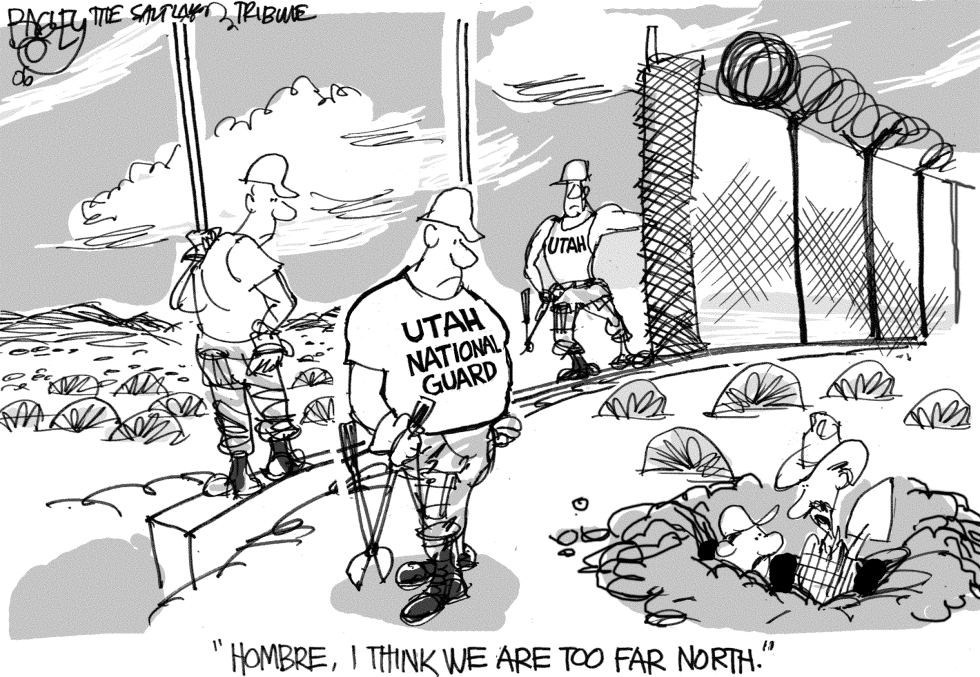  UTAH NATIONAL GUARD FENCING by Pat Bagley