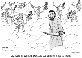 ZARQAWI SALUDADO POR SETENTA Y DOS VIRGENES by RJ Matson