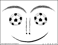 EYES ONLY FOR THE SOCCER by Osmani Simanca