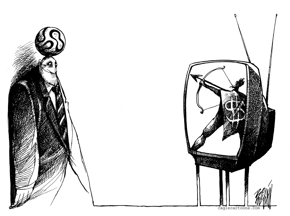  FUTBOL Y TV by Angel Boligan