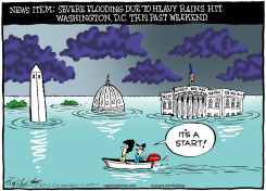 WASHINGTON FLOODED by Bob Englehart