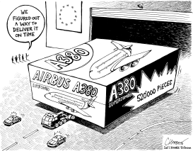 EUROPEAN SUPERJUMBO DELAYED by Patrick Chappatte