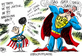 SUPER BUSH HYPOCRYPTONITE by Pat Bagley