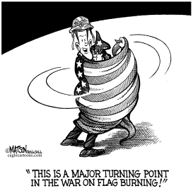 SENATOR FRIST AT TURNING POINT IN WAR ON FLAG-BURNING by RJ Matson