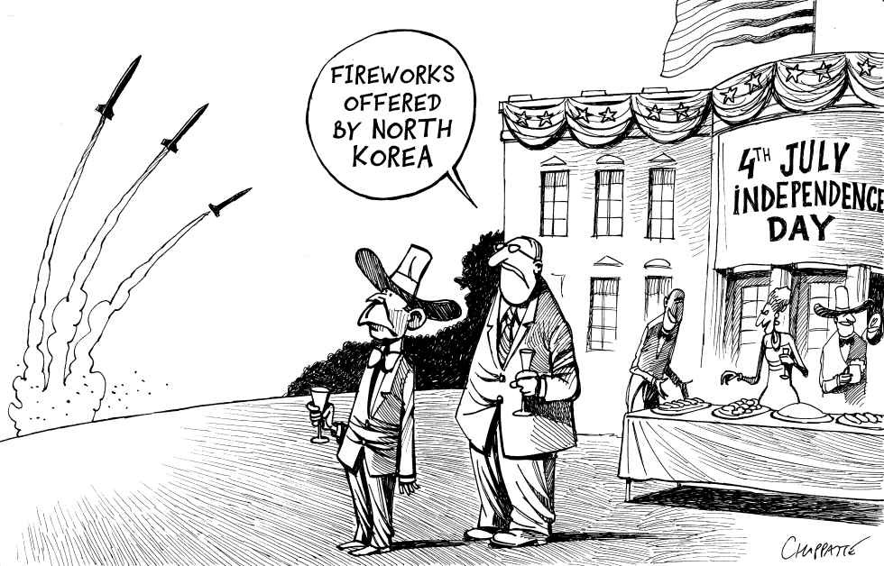  NORTH KOREA LAUNCHES MISSILES by Patrick Chappatte