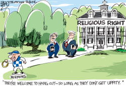 MORMON LAWN JOCKEY by Pat Bagley