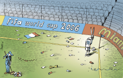 THE WORLD CUP IS OVER - AND SO IS ZIDANE by Patrick Chappatte