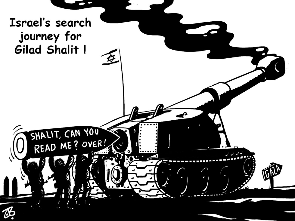  ISRAEL SEARCHS FOR SHALIT by Emad Hajjaj