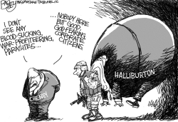 BLOOD-SUCKING HALLIBURTON by Pat Bagley