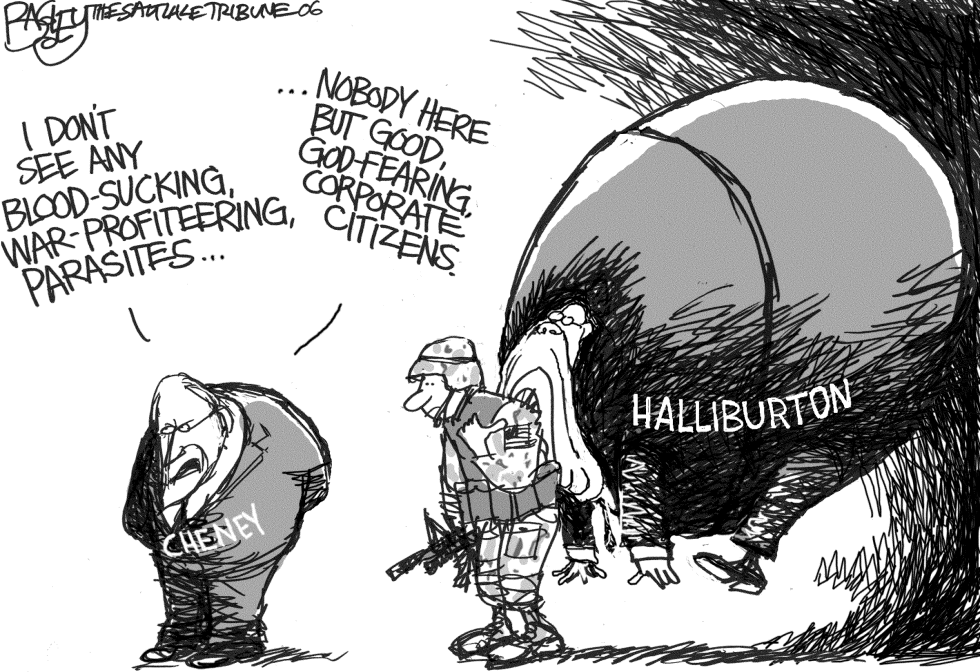  BLOOD-SUCKING HALLIBURTON by Pat Bagley