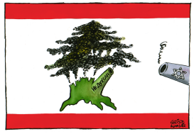 NEW LEBANON FLAG  by Christo Komarnitski