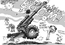 CONDI GOES BOOM by Pat Bagley