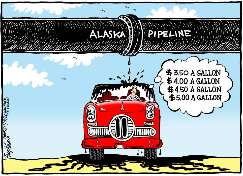  ALASKA OIL PIPELINE by Bob Englehart