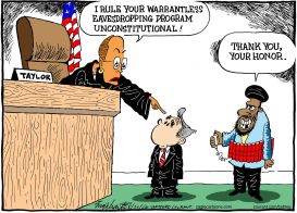 WARRANTLESS EAVESDROPPING by Bob Englehart