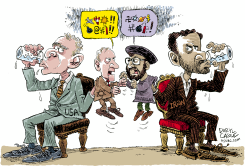 IRAN-USA VENTRILOQUISTS by Daryl Cagle