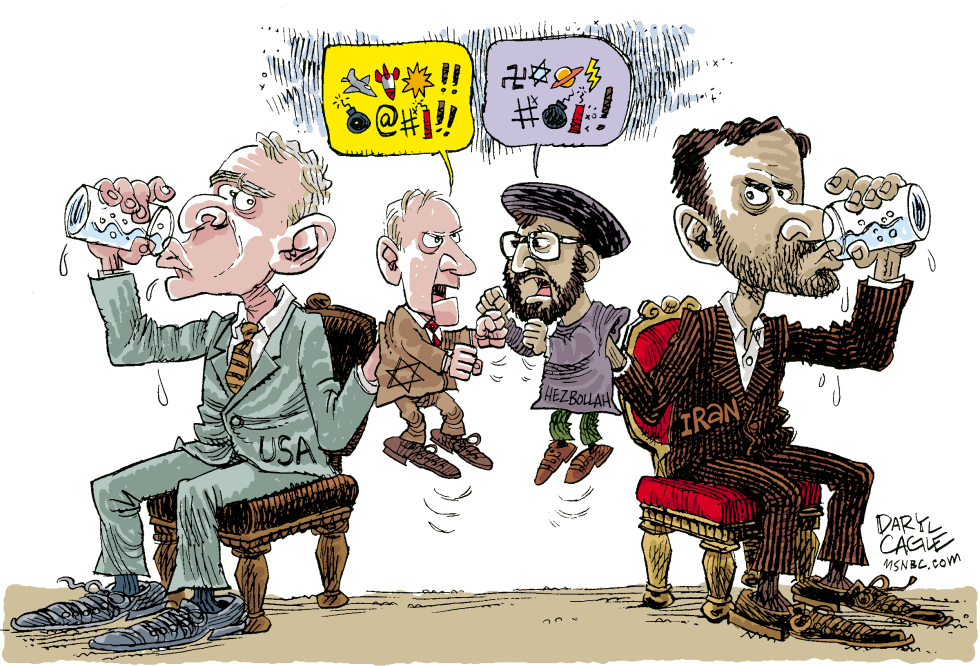  IRAN-USA VENTRILOQUISTS by Daryl Cagle