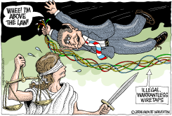 BUSH ABOVE THE LAW by Wolverton