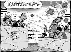 NEW SADDAM TRIAL by Bob Englehart