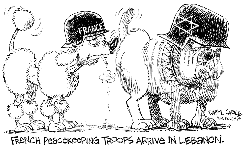  FRENCH PEACEKEEPERS by Daryl Cagle