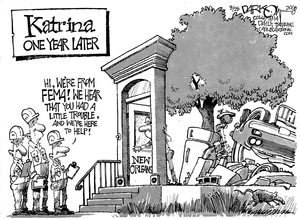  FEMA LATE TO THE PARTY by John Darkow