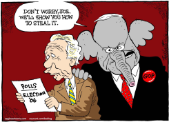 REPUBLICANS HELP LIEBERMAN by Bob Englehart