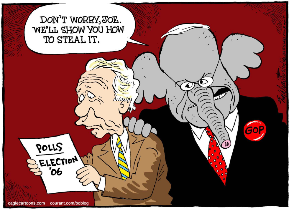  REPUBLICANS HELP LIEBERMAN by Bob Englehart