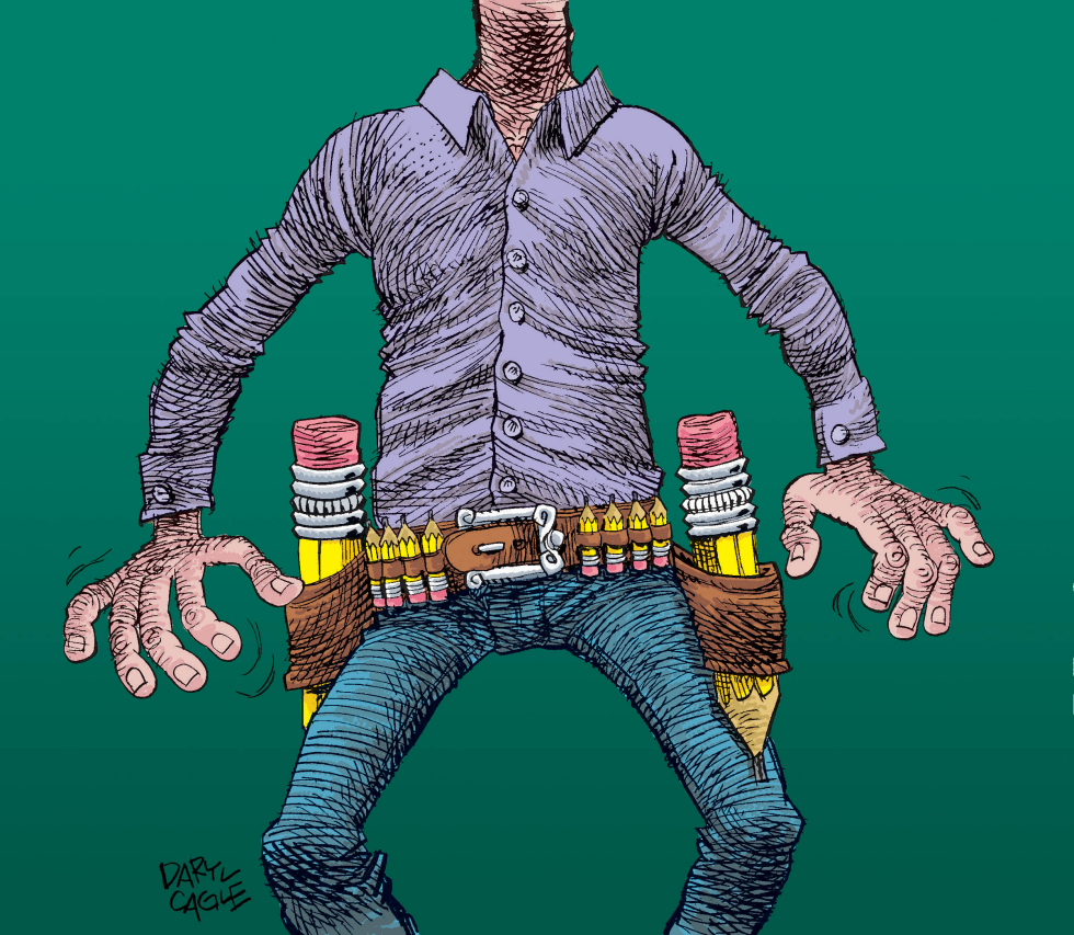  PENCIL SLINGER by Daryl Cagle