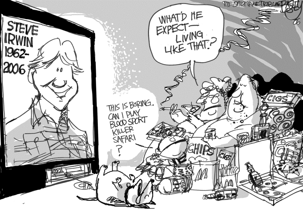  STEVE IRWIN by Pat Bagley