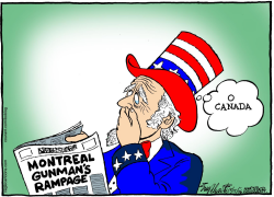 MONTREAL GUNMAN by Bob Englehart