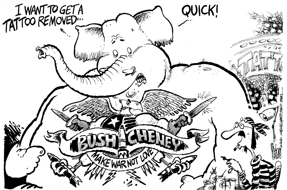  REMOVING THE BUSH CHENEY TATTOO by Mike Lane