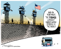 US BORDER TIGHTENS by Patrick Corrigan