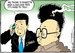 KOREAN NUCLEAR TEST by Bob Englehart