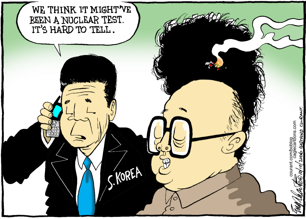  KOREAN NUCLEAR TEST by Bob Englehart