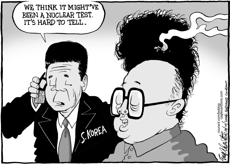  NORTH KOREAN NUCLEAR TEST by Bob Englehart